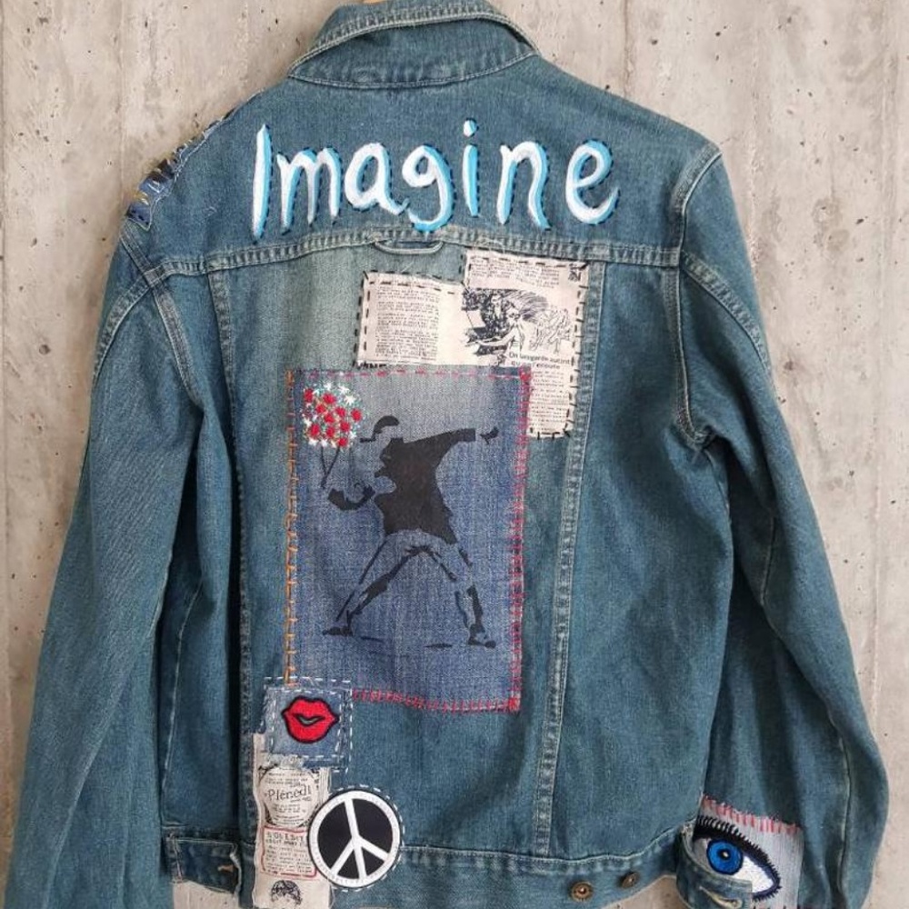 HANDMADE Vintage Denim 90's Levis Lee Diesel - Picture 4 of 5